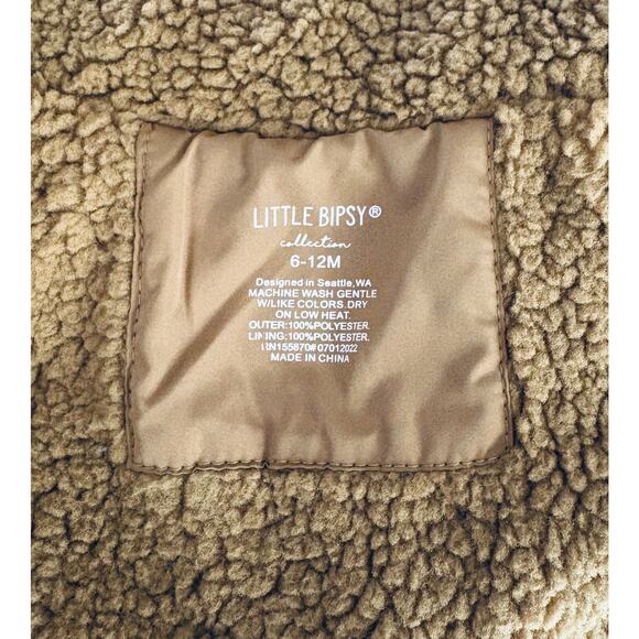 Infant Boys' Little Bipsy Sherpa Lined Puffer Vest, Size 6-12 Months - Picture 4 of 4